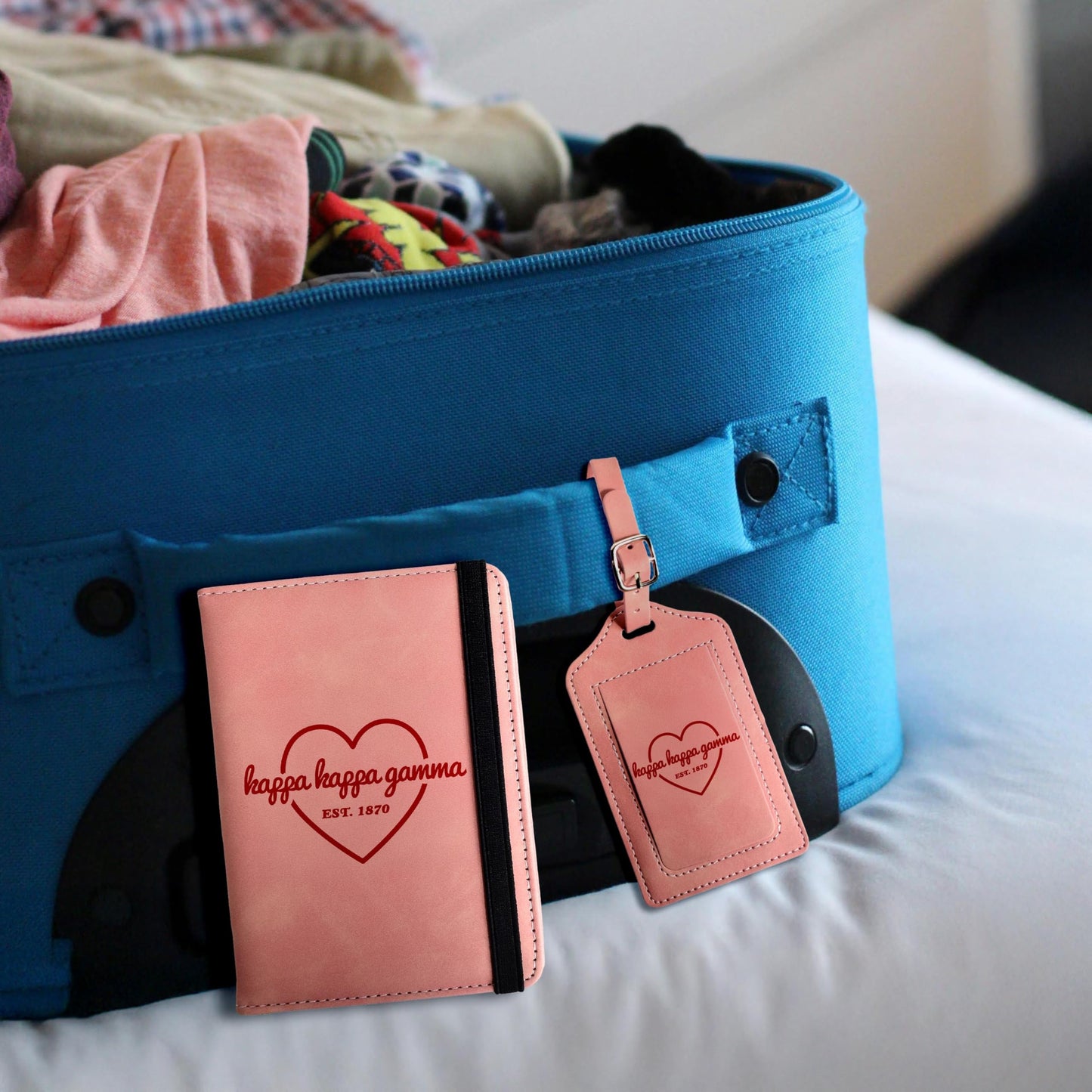 Zeta Tau Alpha Passport Holder & Luggage Tag Travel Gift Set