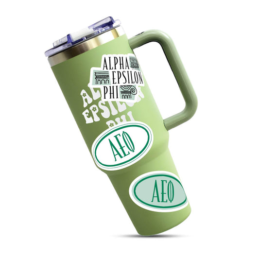 Alpha Epsilon Phi Sorority Brand Focus Sticker Sheet