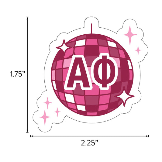 Alpha Phi Sticker Sheet - Western Disco Design