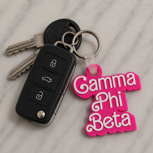 Gamma Phi Beta Retro Dolly Keychain