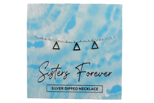 Tri Delta Silver Greek Letters Necklace