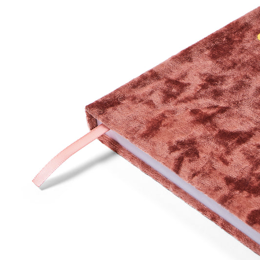 Phi Mu Velvet Notebook with Gold Foil Imprint