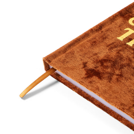 Chi Omega Velvet Notebook with Gold Foil Imprint