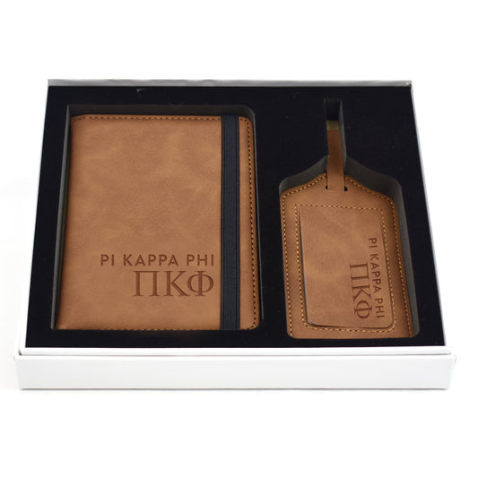 Pi Kappa Phi Passport Holder & Luggage Tag Travel Gift Set