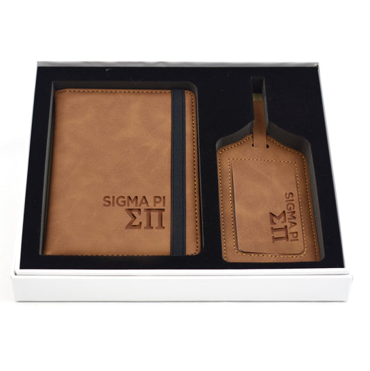 Sigma Pi Passport Holder & Luggage Tag Travel Gift Set