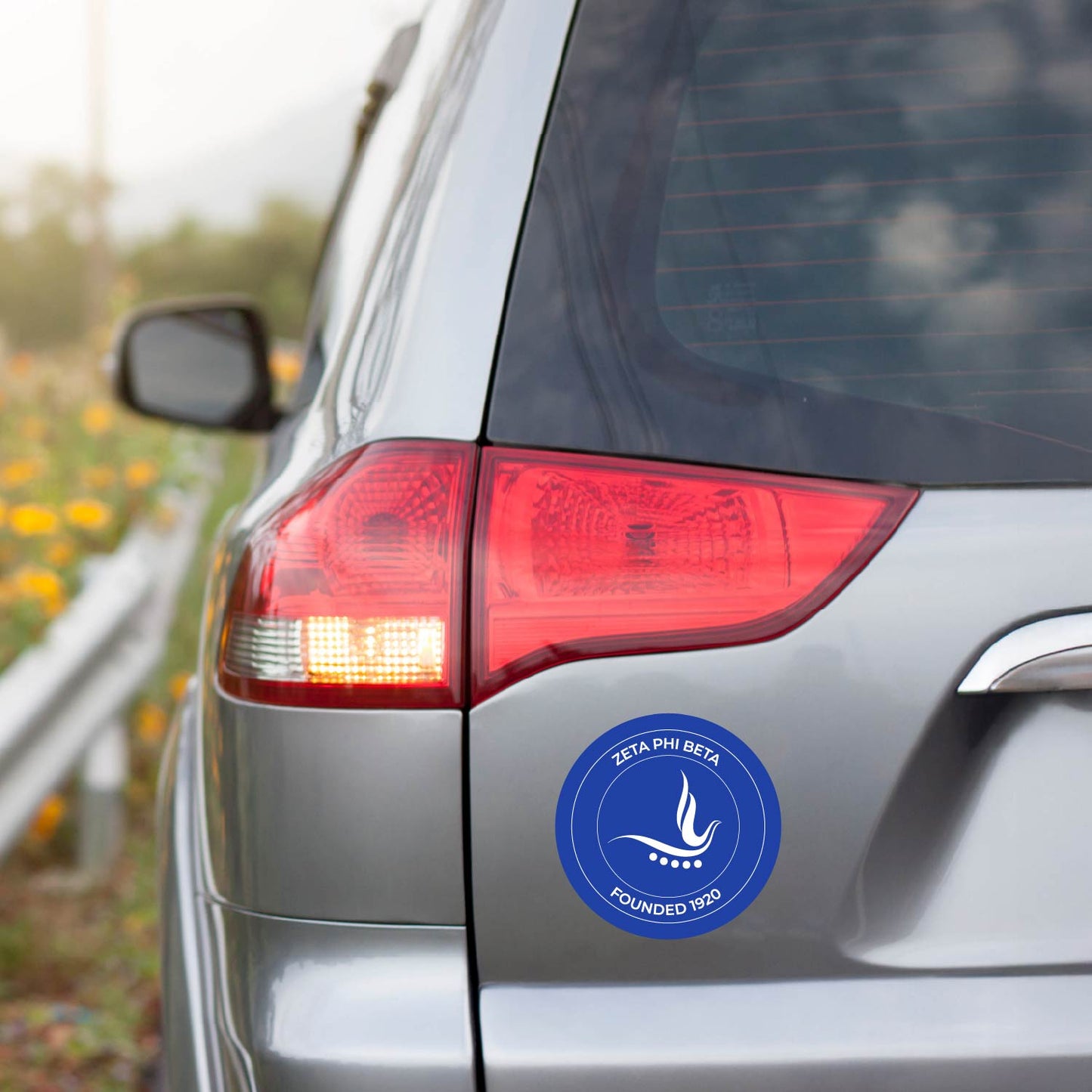 Zeta Phi Beta Sorority Car Decal Sticker- Full Color Circle Logo