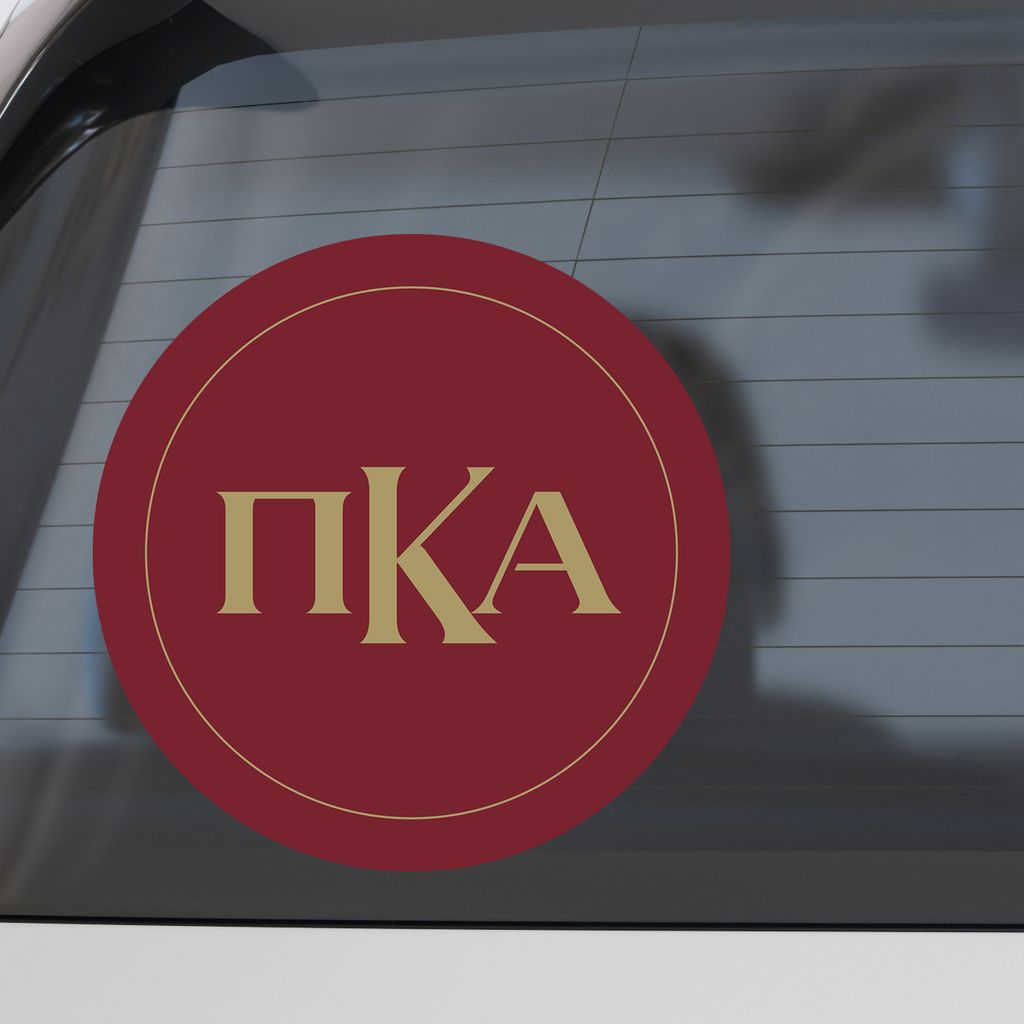 Pi Kappa Alpha Fraternity Car Decal Sticker- Full Color Circle Logo