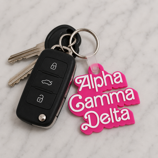 Alpha Gamma Delta Retro Dolly Keychain