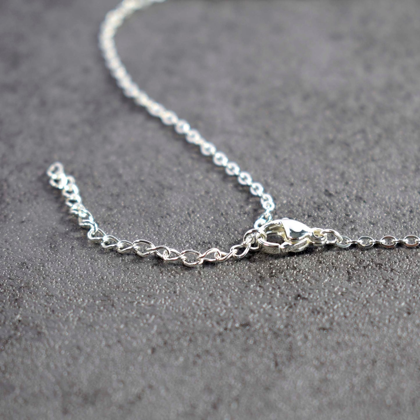 Alpha Kappa Delta Phi Silver Greek Letters Necklace