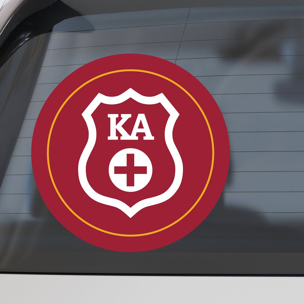 Kappa Alpha Fraternity Car Decal Sticker- Full Color Circle Logo