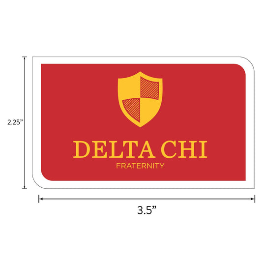 Delta Chi Fraternity Sticker Sheet- Brand Focus