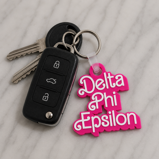 Delta Phi Epsilon Retro Dolly Keychain