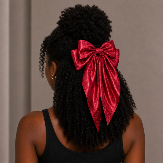 Delta Sigma Theta Greek Letters Hair Bow