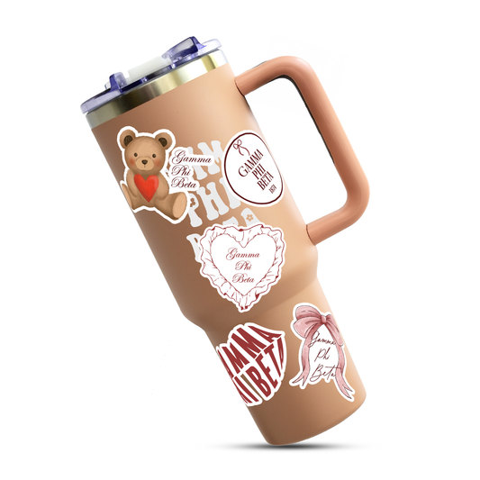 Gamma Phi Beta Sticker Sheet- Teddy Bears and Sisterhood Love Theme