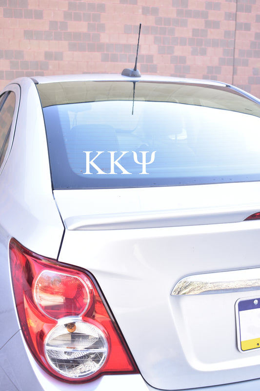 Kappa Kappa Psi Fraternity Car Decal Sticker- Greek Letters Design