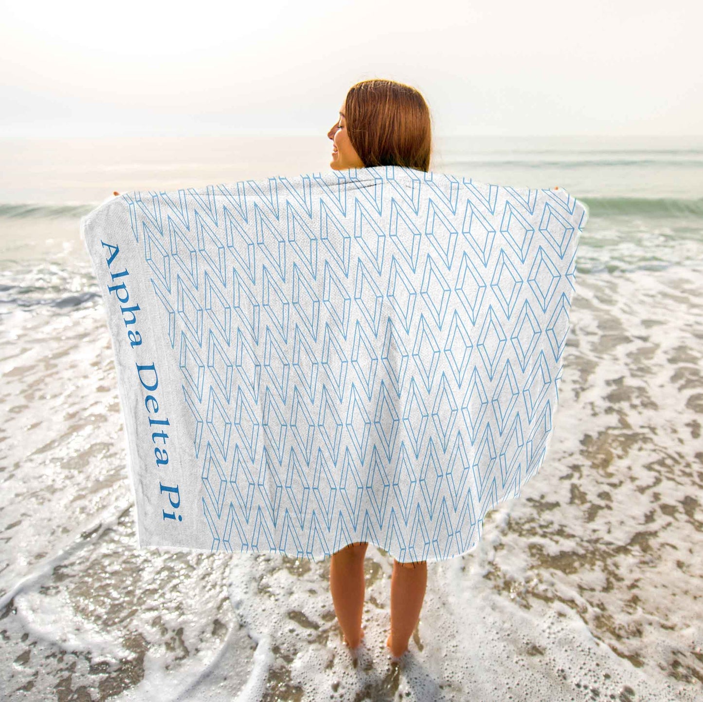 Alpha Gamma Delta Beach Towel- Lightweight Brand Design