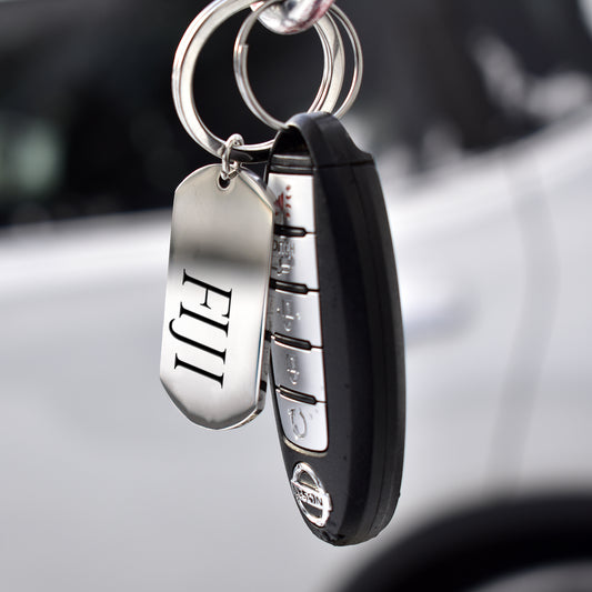 Phi Gamma Delta Fraternity Keychain- Stainless Steel Dog Tag Design