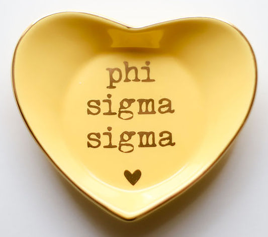 Phi Sigma Sigma Ceramic Ring Dish