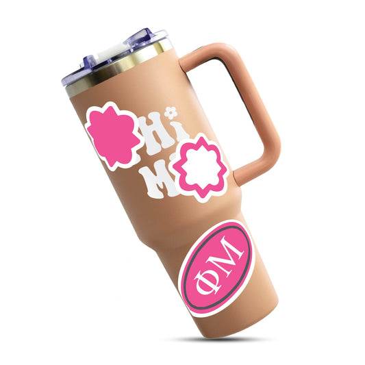 Phi Mu Sorority Brand Focus Sticker Sheet