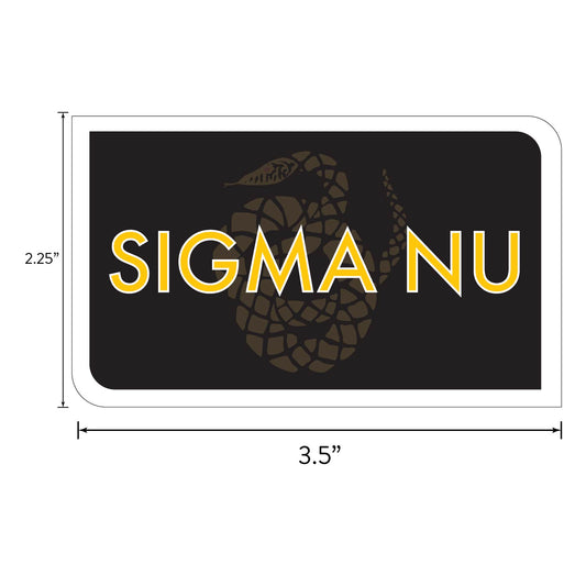 Sigma Nu Fraternity Sticker Sheet- Brand Focus