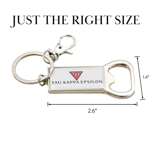 Beta Theta Pi Fraternity Keychain with Flat Bottle Opener