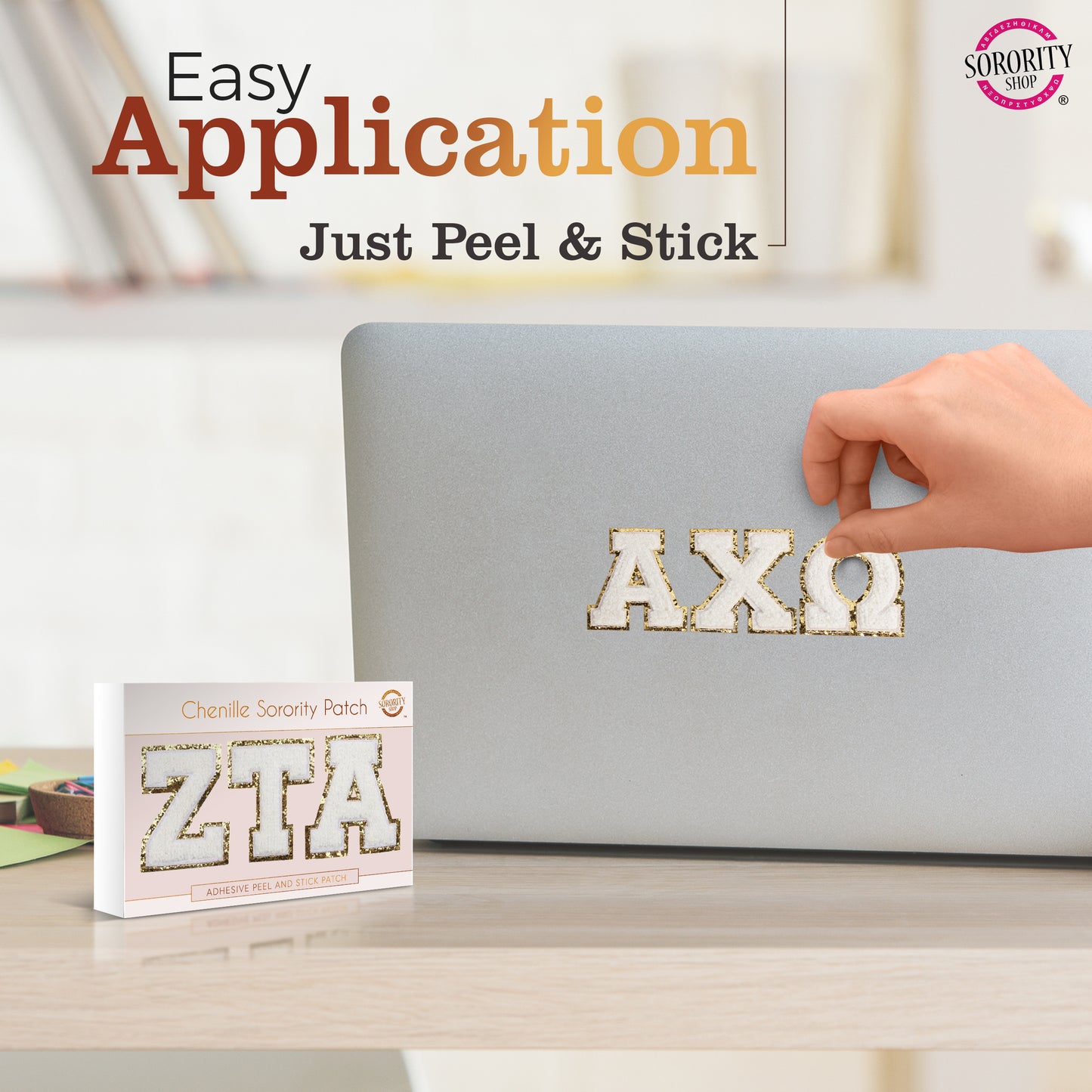 Phi Mu Chenille Stickers - PM Greek Letter Stickers