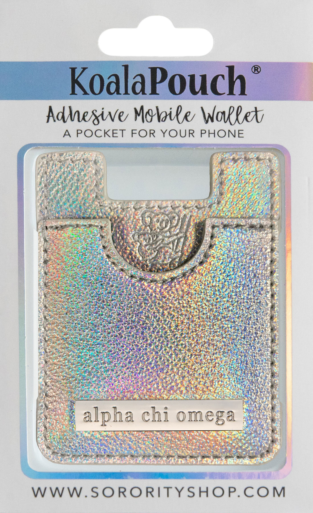 Alpha Chi Omega Glitter Koala Pouch