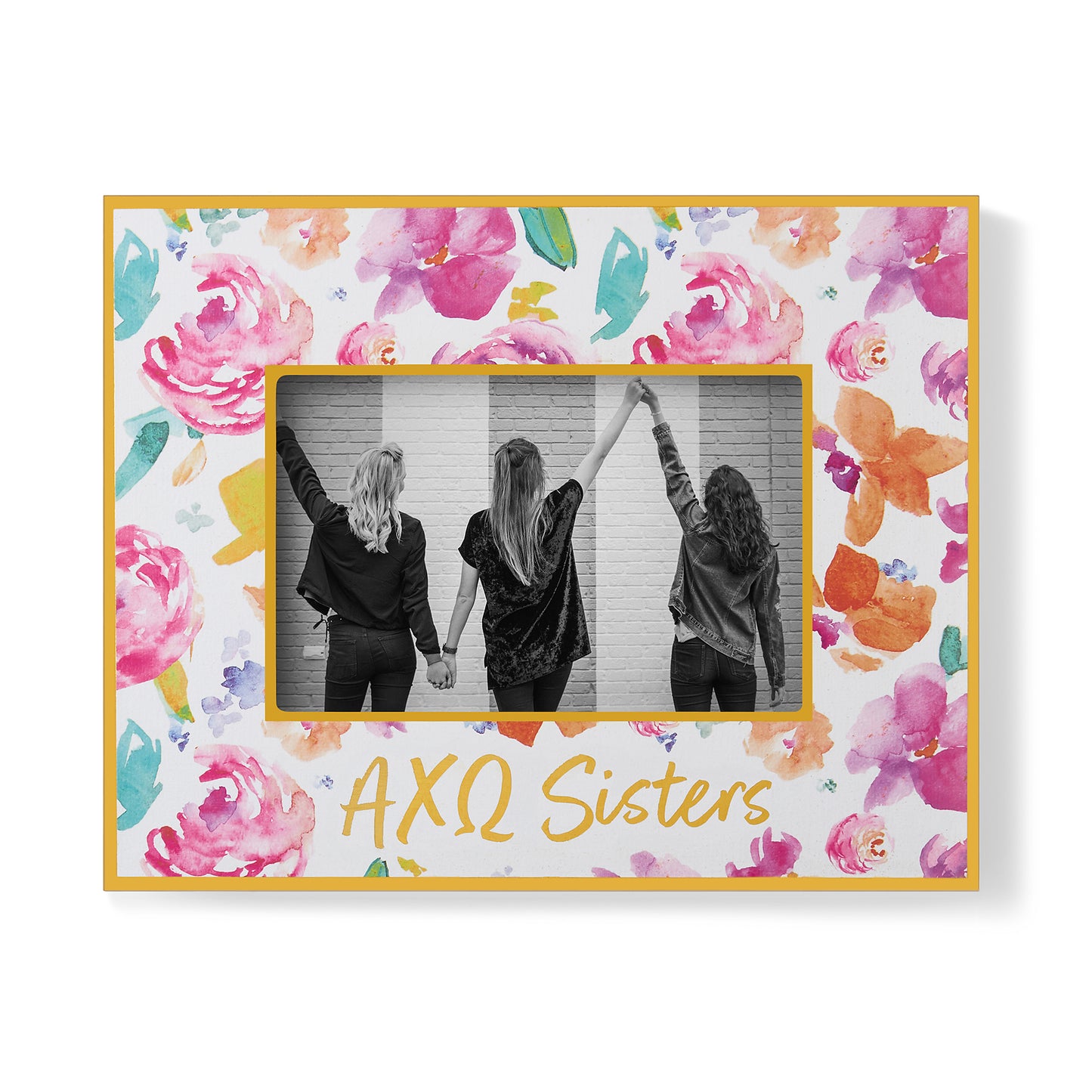 Alpha Chi Omega Picture Frame – Wooden Picture Frame for 4" X 6" Pictures