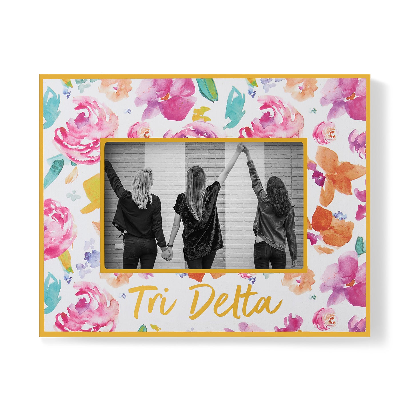 Delta Delta Delta Picture Frame – Wooden Picture Frame for 4" X 6" Pictures