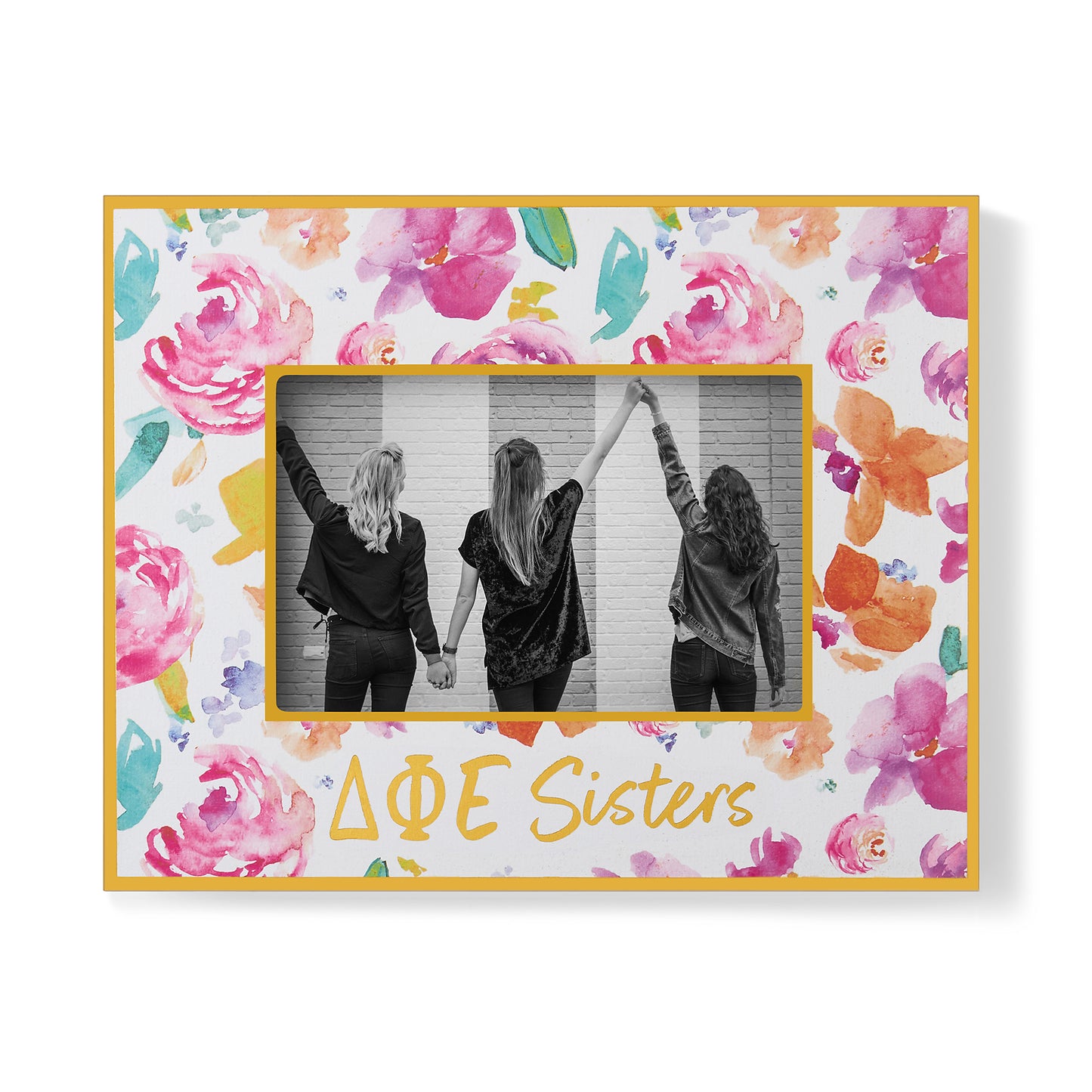 Delta Phi Epsilon Picture Frame – Wooden Picture Frame for 4" X 6" Pictures