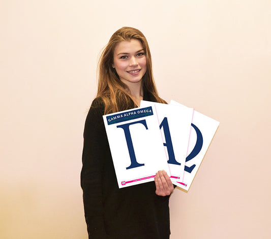 Gamma Alpha Omega <br> Jumbo Letter Decals