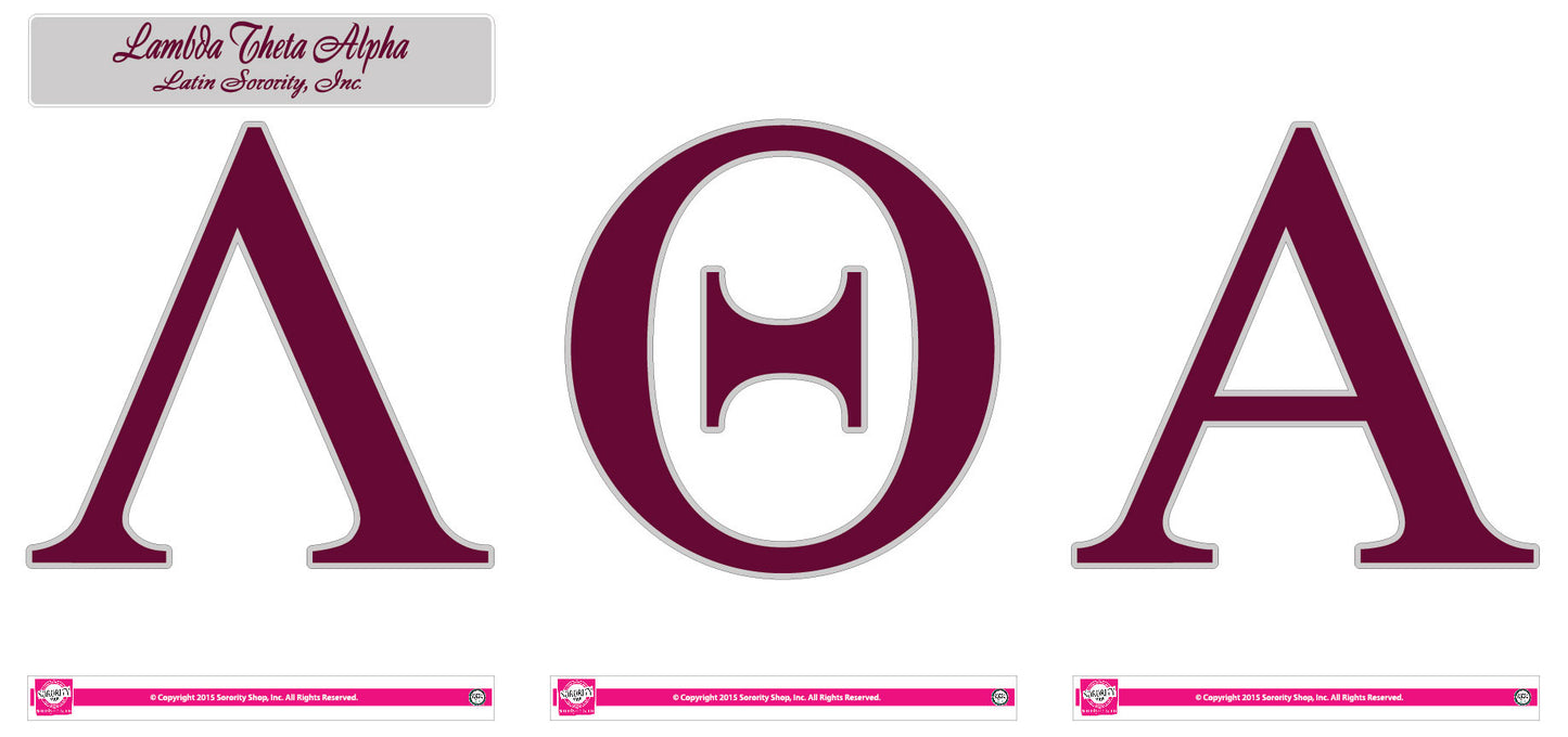 Lambda Theta Alpha <br> Jumbo Letter Decals