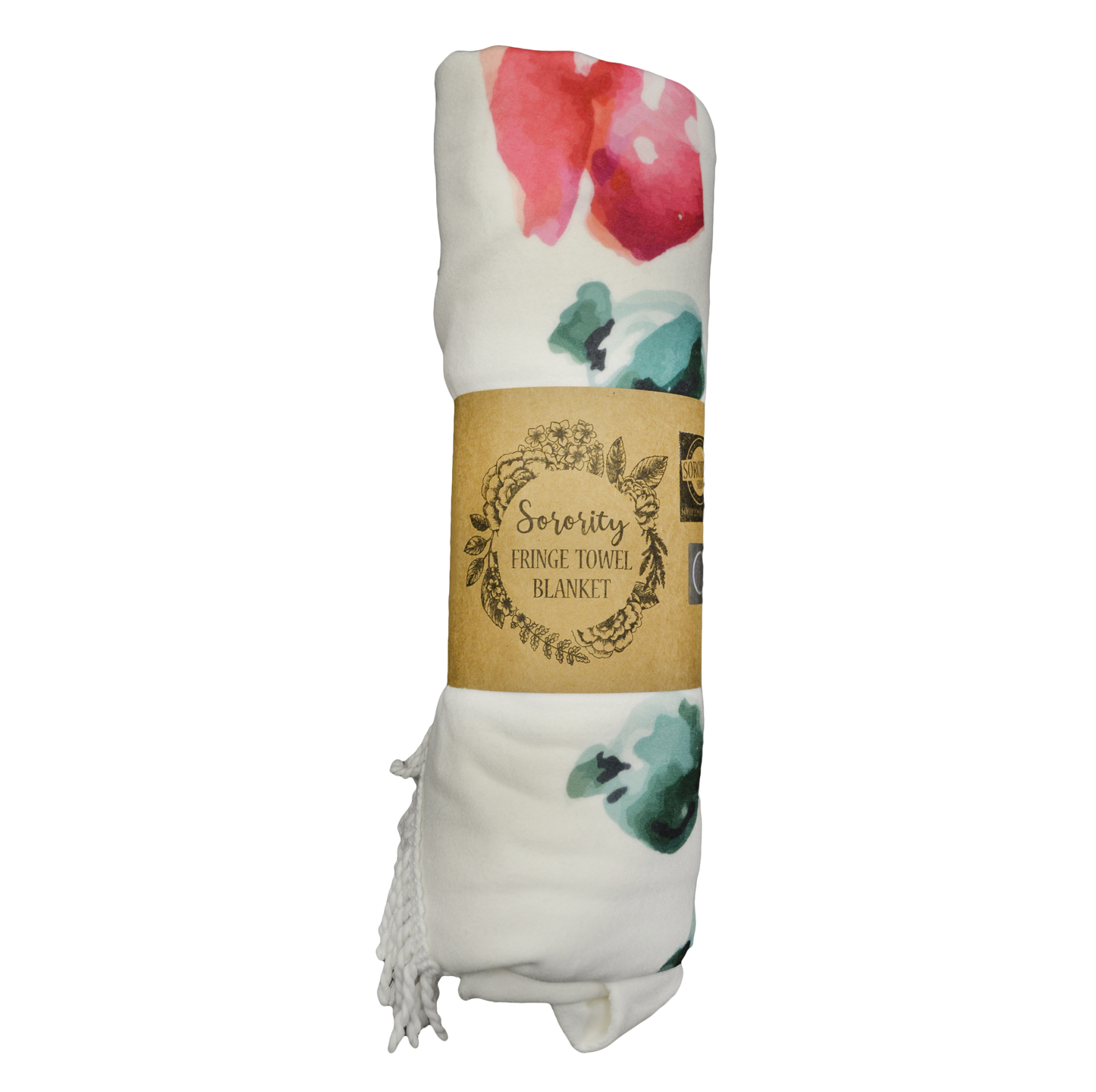 Delta Delta Delta Floral Fringe Towel Blanket