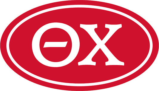 Theta Chi Oval Fraternity Car Magnet Set of 2