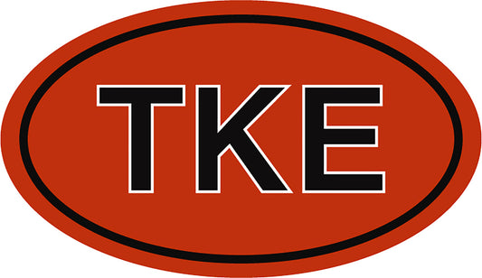 Tau Kappa Epsilon Oval Fraternity Car Magnet Set of 2