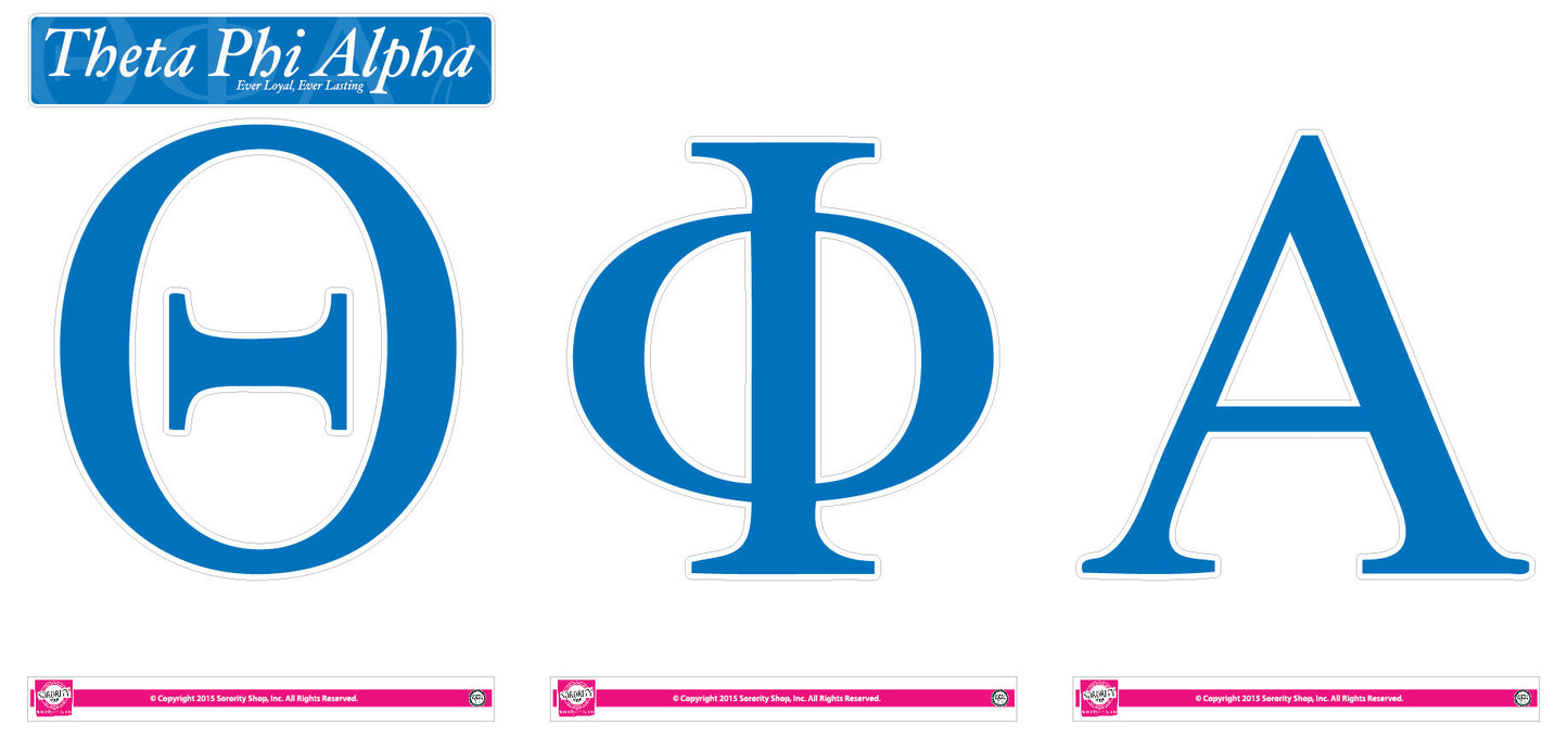 Theta Phi Alpha <br> Jumbo Letter Decals