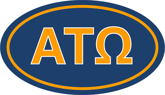 Alpha Tau Omega Oval Fraternity Car Magnet Set of 2