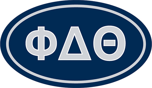Phi Delta Theta Oval Fraternity Car Magnet Set of 2