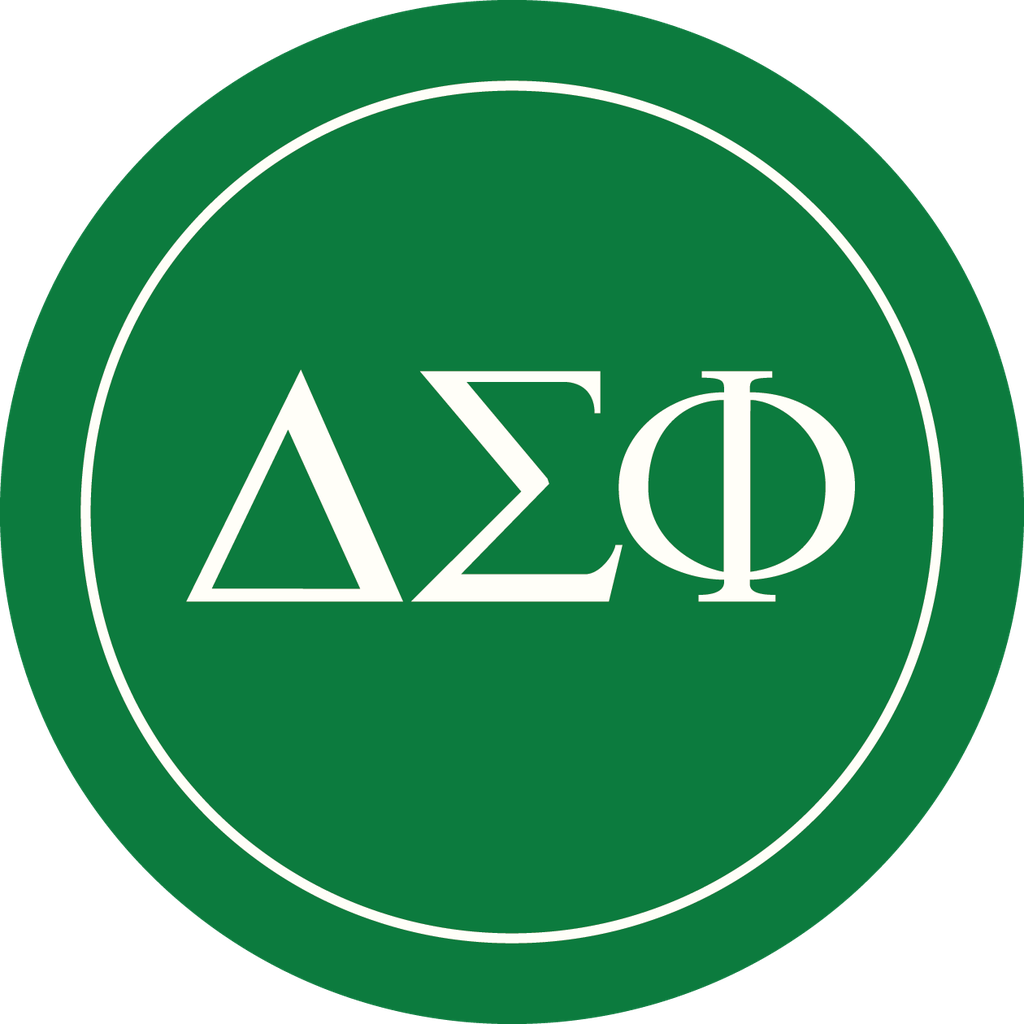 Delta Sigma Phi Fraternity Car Decal Sticker- Full Color Circle Logo