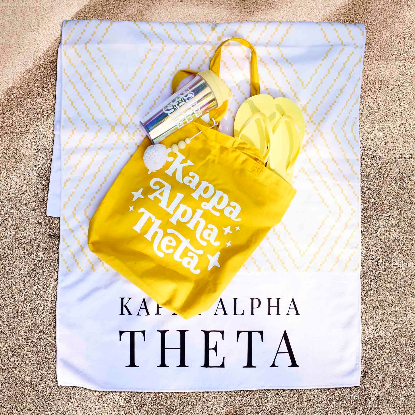 Alpha Xi Delta Flip Flops, With Greek Letter Cutouts