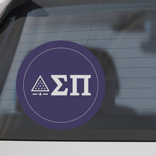 Sigma Pi Fraternity Car Decal Sticker- Full Color Circle Logo