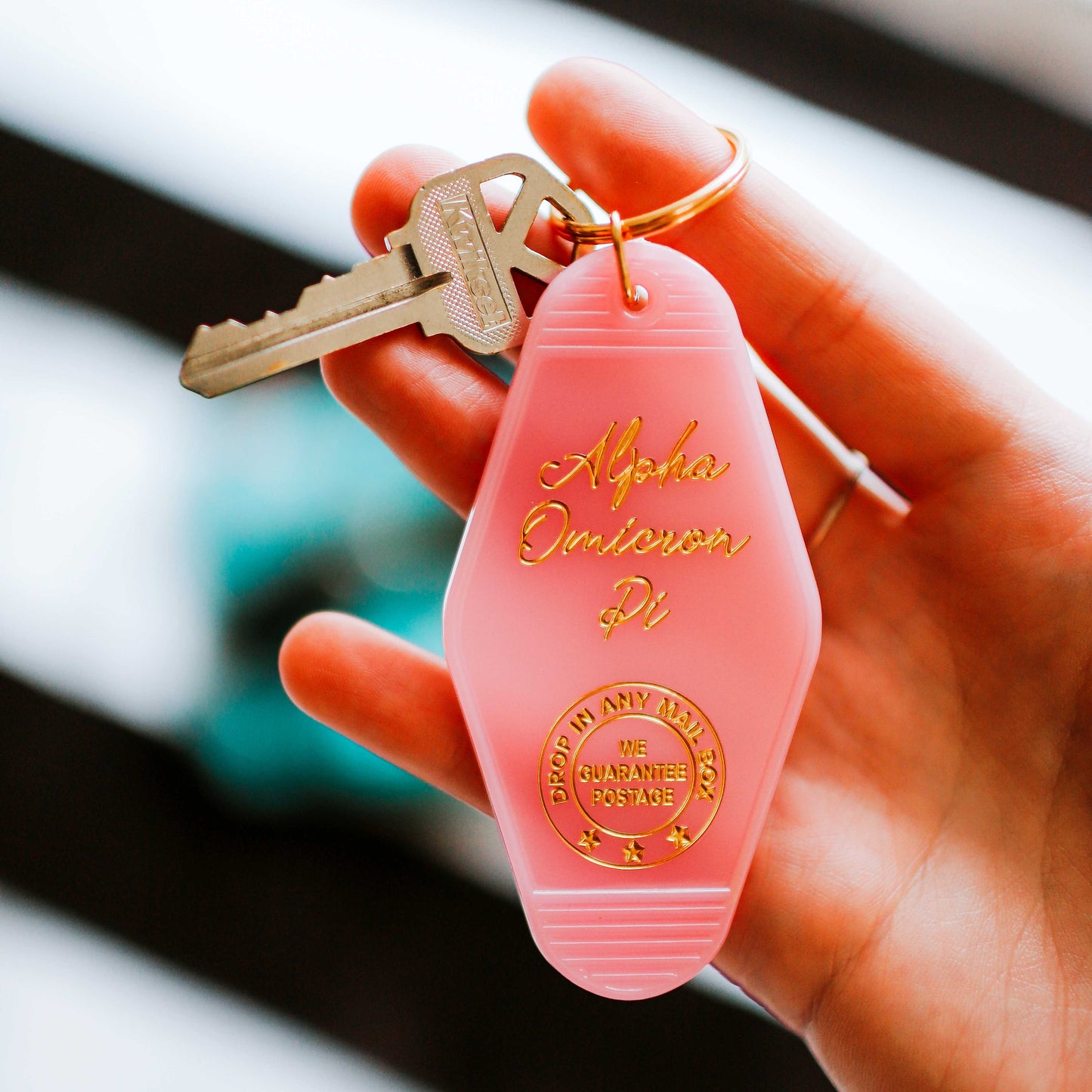 Alpha Epsilon Phi Motel Keychain
