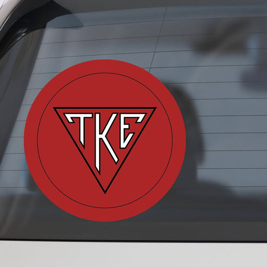 Tau Kappa Epsilon Fraternity Car Decal Sticker- Full Color Circle Logo