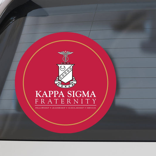Kappa Sigma Fraternity Car Decal Sticker- Full Color Circle Logo