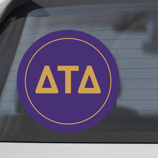 Delta Tau Delta Fraternity Car Decal Sticker- Full Color Circle Logo