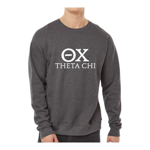 Theta Chi Sweatshirt- Crewneck Fraternity Varsity Letters Design