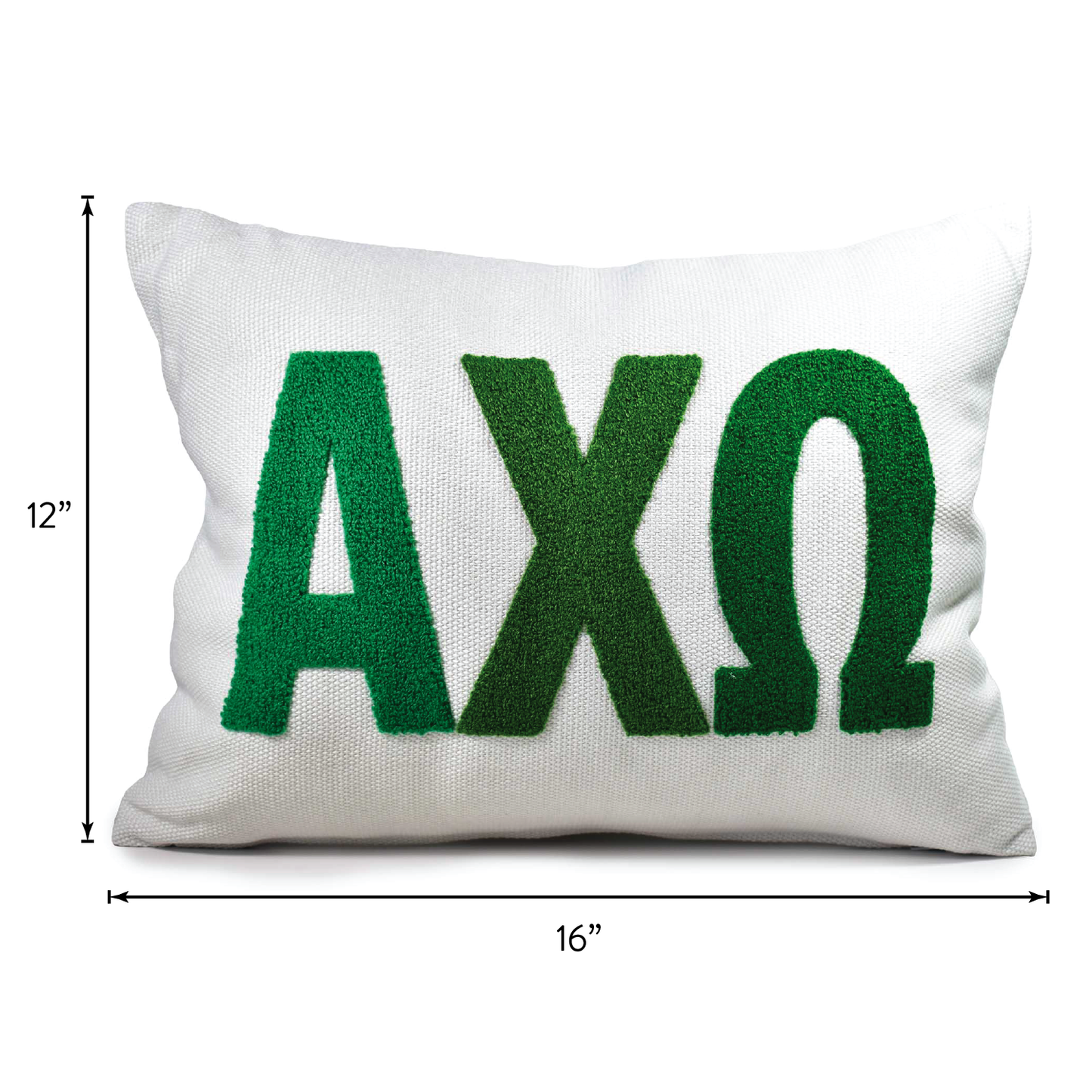 Alpha Chi Omega Pillow – Embroidered Plush Greek Letters Design