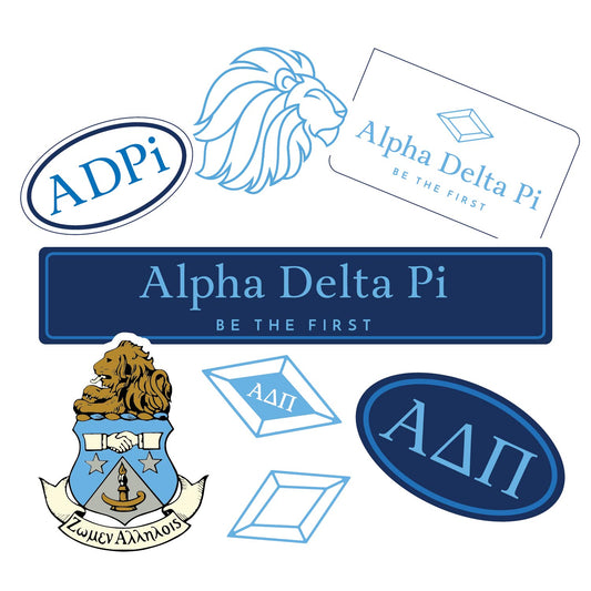 Alpha Delta Pi Sorority Sticker Sheet- Brand Focus