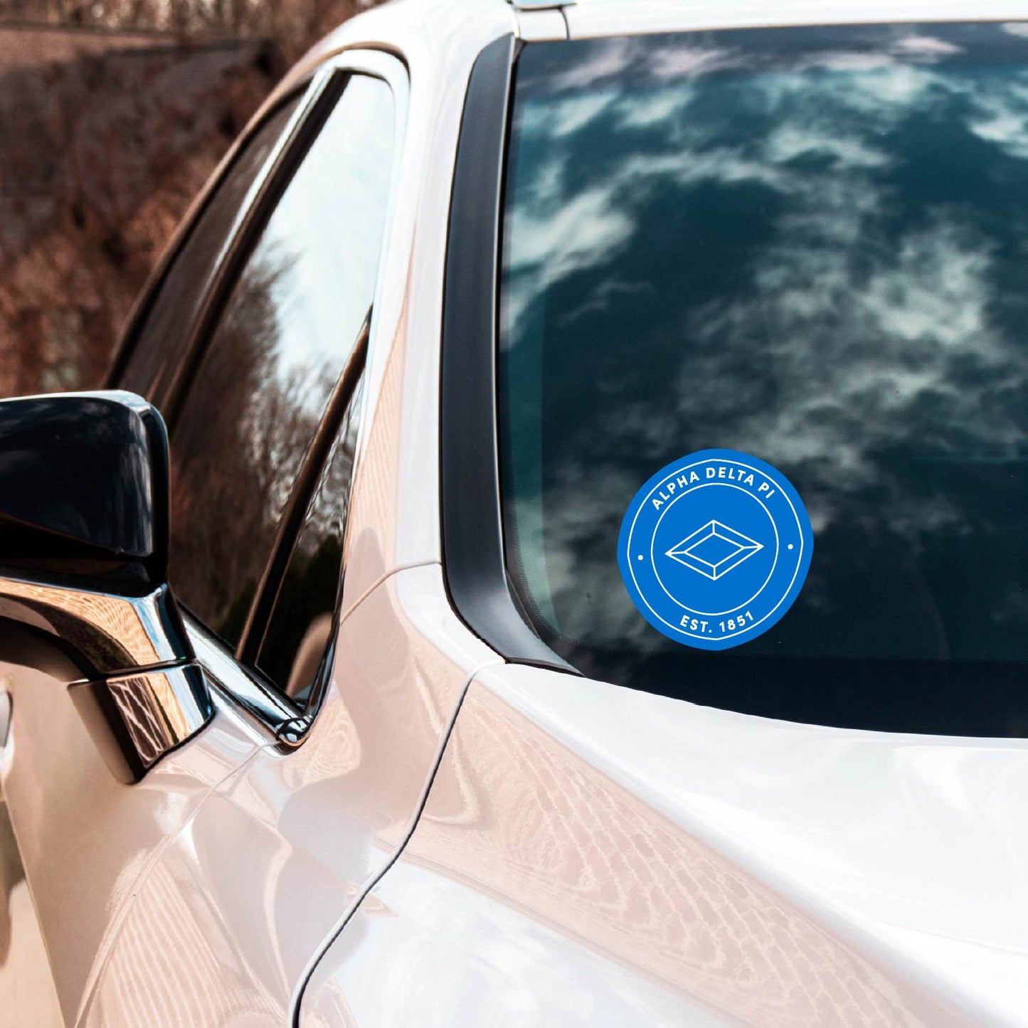 Alpha Delta Pi Sorority Car Decal Sticker- Full Color Circle Logo