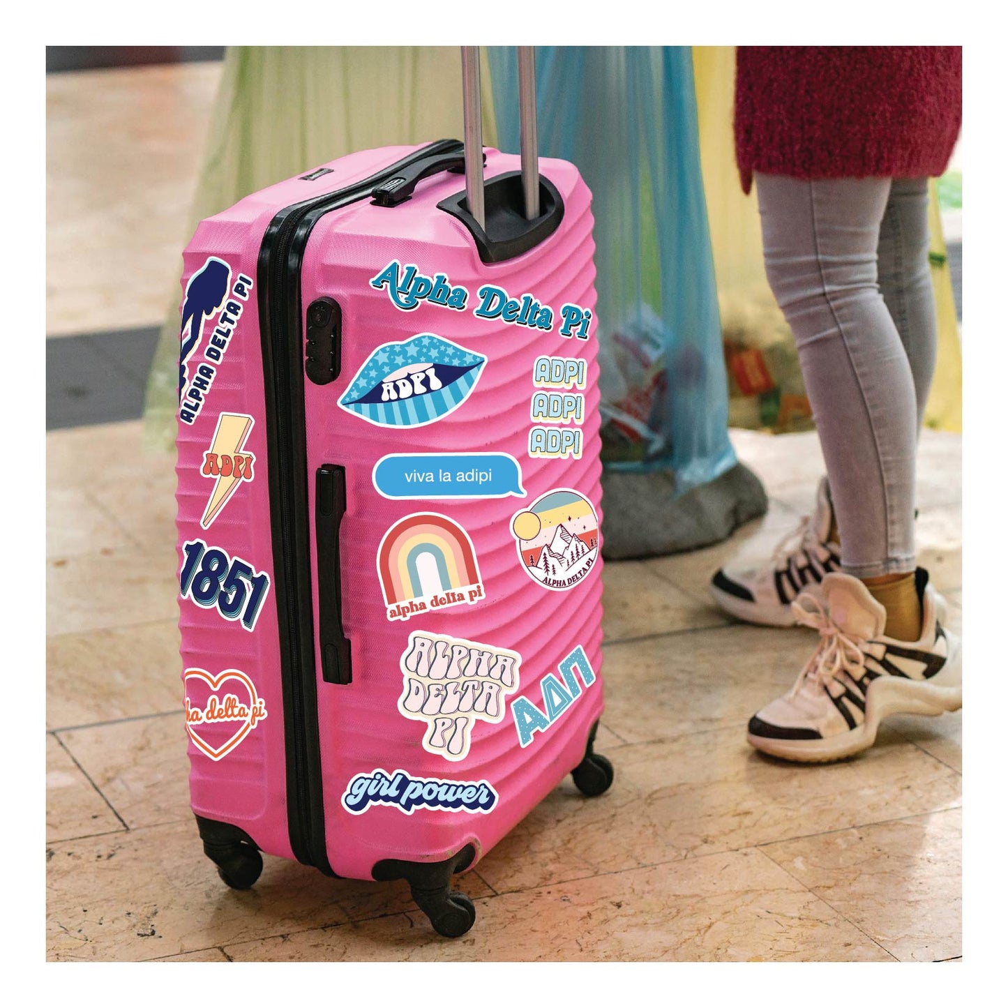 Alpha Delta Pi Girl Power Sticker Sheet